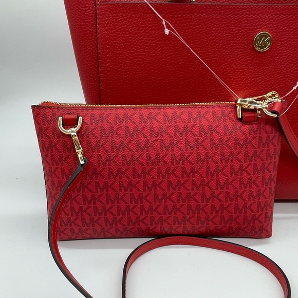 Michael Kors Large Maude Large 3 in 1 Tote Bag Flame - Picture 15 of 16